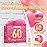 Powbrace 13 Pink 60th Birthday Gift Bag with Tissue Paper and Greeting Card for Party,Happy Birthday Gift Bag for Men Women,Gift Bags Medium size(1 Pink 60th)