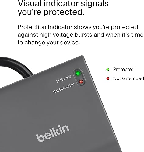 Miniatura 5 de Belkin Protector contra sobretensiones serie para el hogar y la oficina de 12 tomas, cable de 8 pies, gris