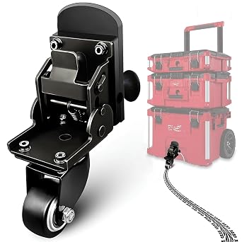 Upgraded Packout Caster Wheel kit fit for Milwaukee Packout Rolling Tool Box, Steel Construction Front Swivel Wheels Accessories for Milwaukee Packout Organizer, 200 Lbs Load Capacity