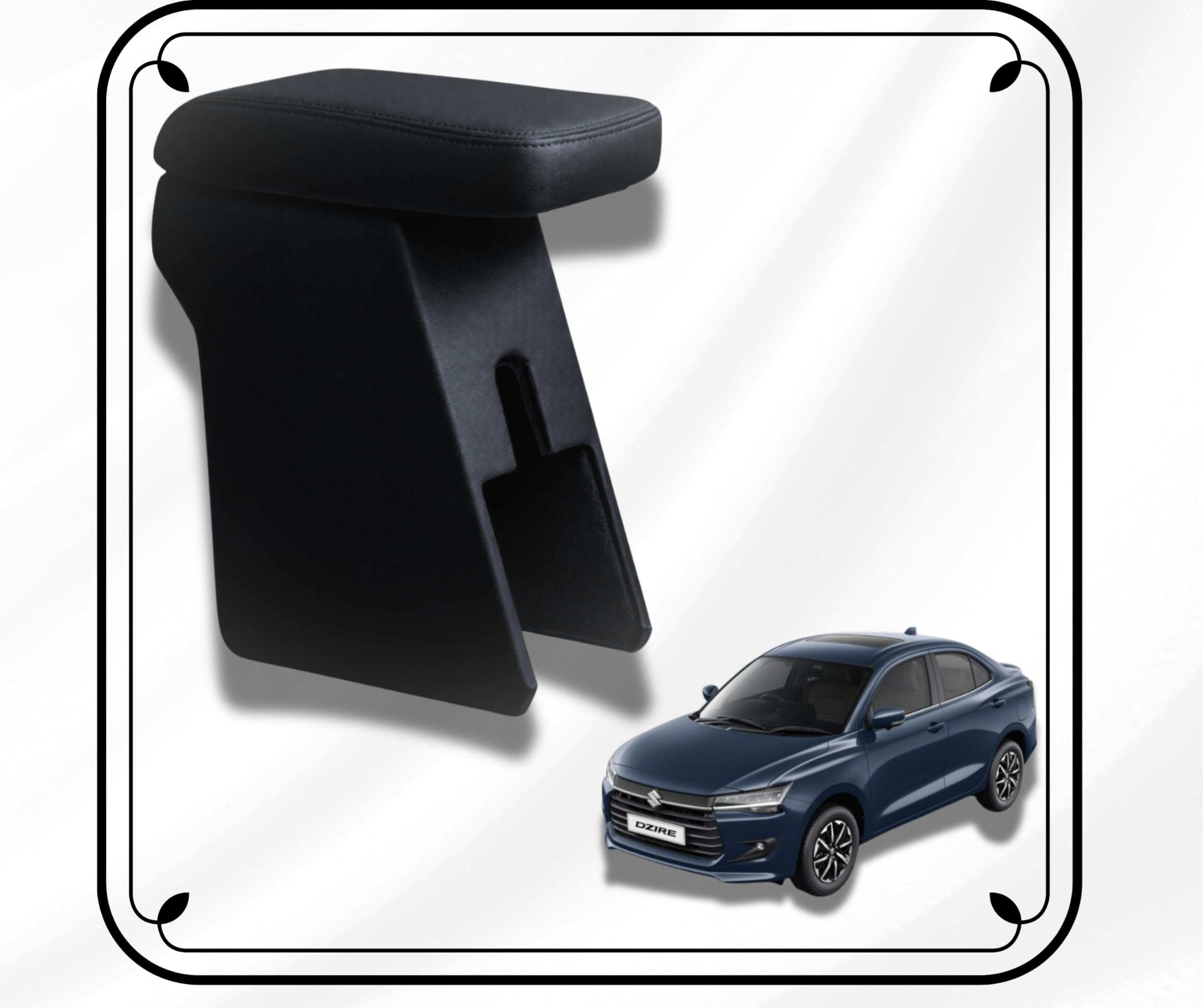 Pabla Enterprises High-End Car Center Armrest with Storage Compartment and Ultimate Comfort for MARUTI DZIRE 2017-2026 NEW SWIFT ZXi, ZXi+ Models (BLACK)-image-32