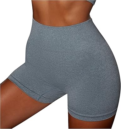Amazon.com: Pantalones cortos ajustados de cintura alta para mujer, sin  costuras, ajustados, para yoga, tallas M, L : Ropa, Zapatos y Joyería