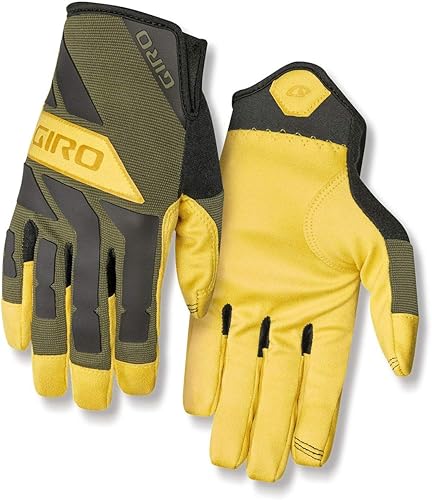 Giro Trail Builder - Guantes de ciclismo de montaña para hombre, color verde olivapiel de buey (2022), talla XS