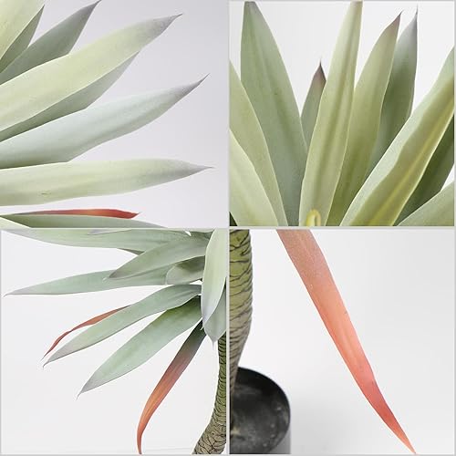 Miniatura 3 de Briful Plantas falsas grandes de 3 pies35 pulgadas de alto, plantas de yuca artificiales en maceta negra, plantas suculentas de agave para