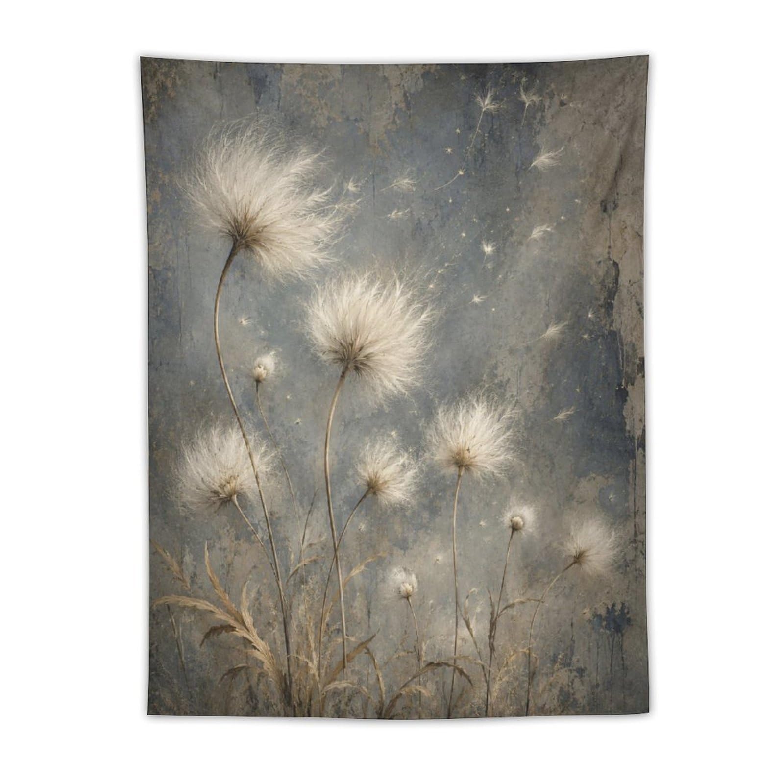 H3B8U2Y5 Dandelion Seeds Neutral Wall Tapestry, Quiet Nature Study