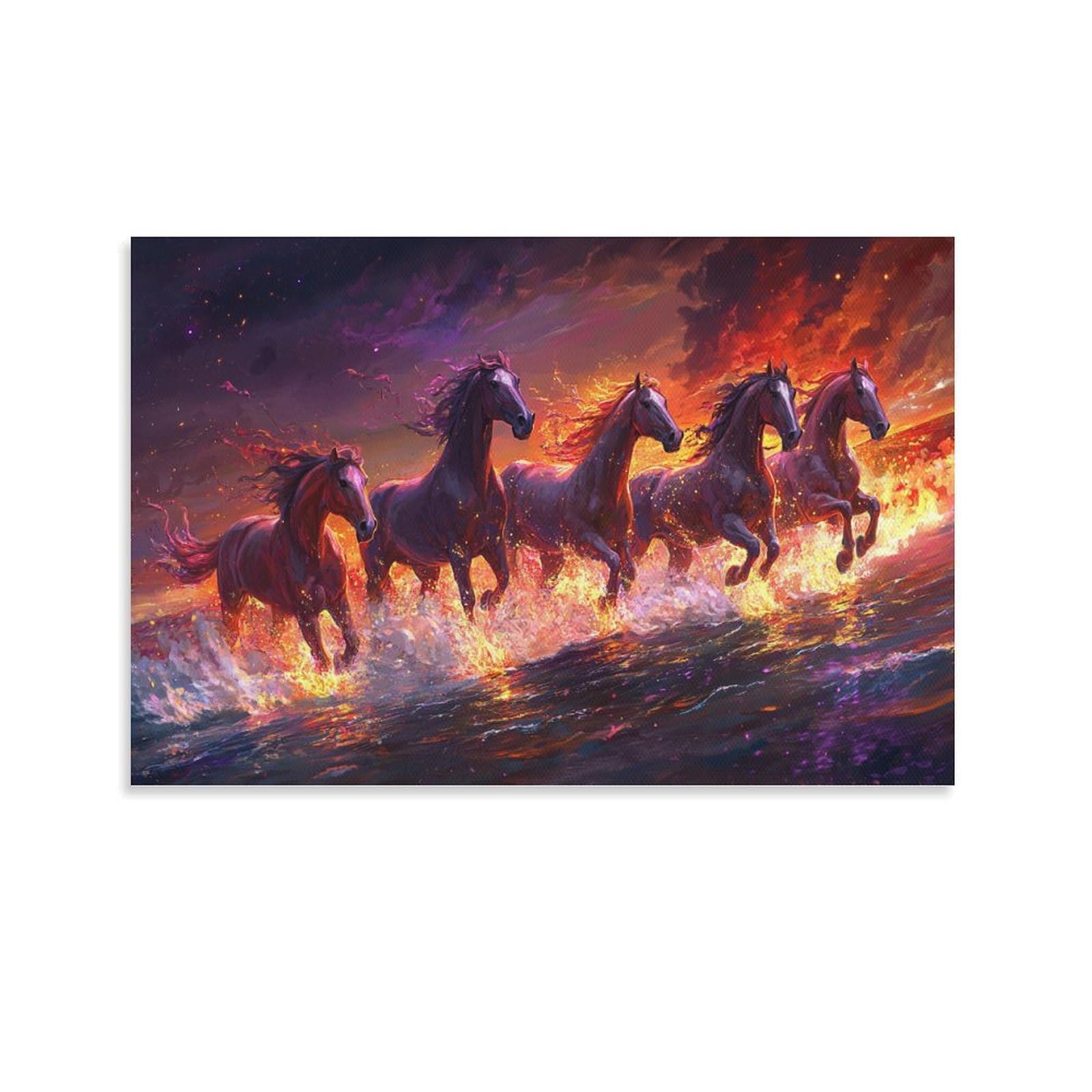 Yyvkpmlxc Unframe-Style-7 Horse Print, Canvas Wall Art, Pictures For Living Room And Bedroom, Prints For Special Occasions 08X12inch(20X30cm)