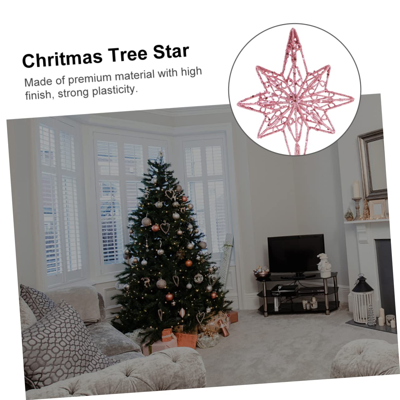 OUNONA 3stücke Anisstern Baumspitze Aus Eisen Goldene Weihnachtsbaumdeko Für Festliche Anlässe Ohne Beleuchtung Für Weihnachtsfeiern Und Tischbäume