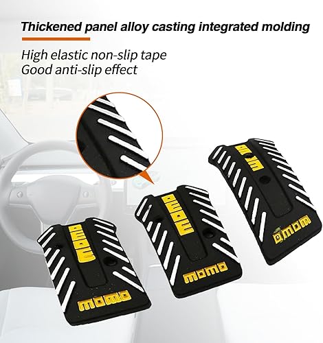 Miniatura 3 de QODOLSI Pack-3 almohadillas para pedal de automóvil, cubierta de pastillas de freno de transmisión manual automática, kit de almohadillas