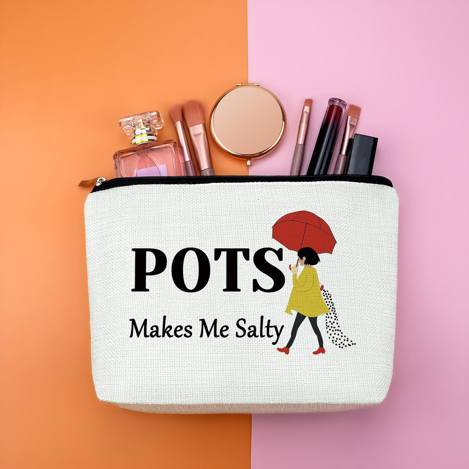 Inspirational Gifts For Women Funny Make Up Bag For Her Pots Awareness Gift Pots Syndrome Warrior Gift Dysautonomia Awareness Gift Travel Cosmetic Pouch Birthday Christmas Gifts For Women - Image 4