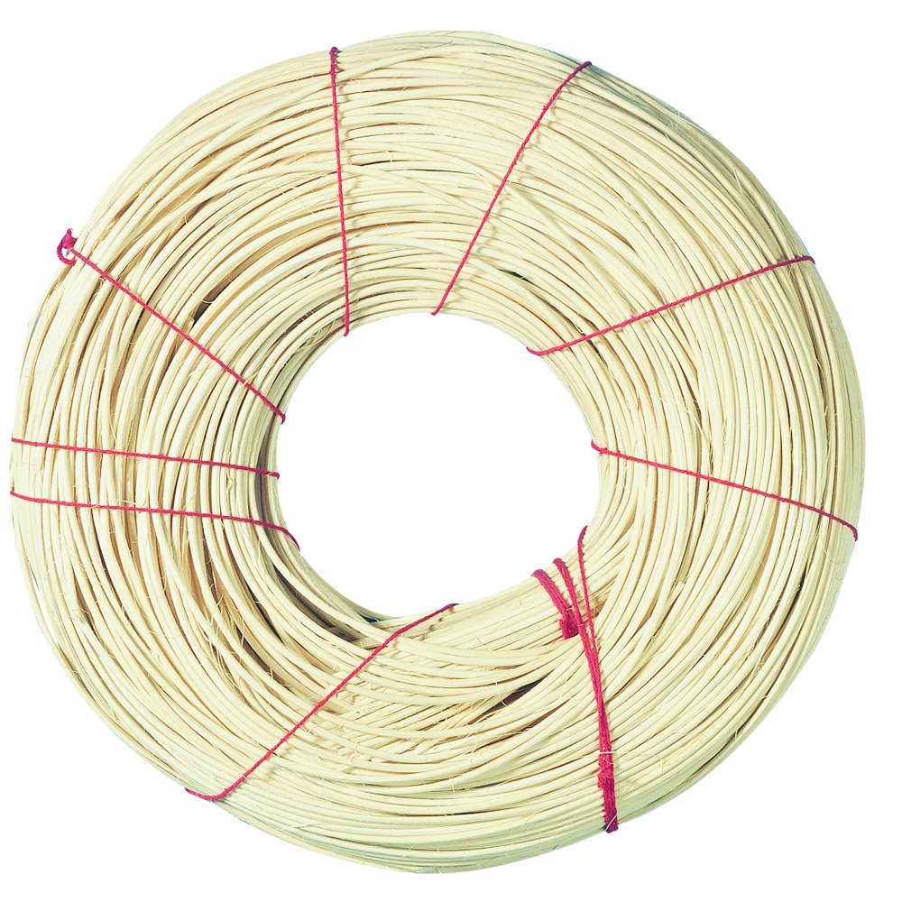 Rayher Hobby 6503200 Peddigrohr, 1A Rotbandqualität, 2,2 mm ø, Nr.4, Rolle 500 g (ca. 280 m), Flechtrohr, Flechtmaterial, natur, Rot