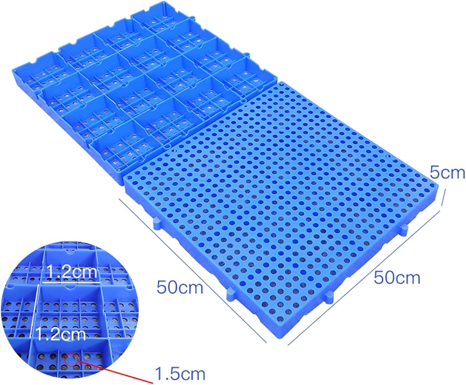 MekUk Pallet di plastica Pallet in plastica for Lo stoccaggio in Cantina, Pallet Leggeri e Resistenti all'umidità for Garage, Magazzini, Giardini per Kennel, Giardino, Seminterrato, Patio