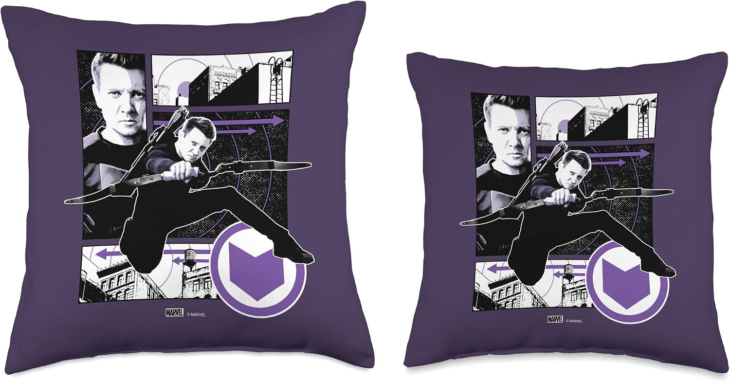 Marvel Hawkeye Clint Barton Target Practice Throw Pillow