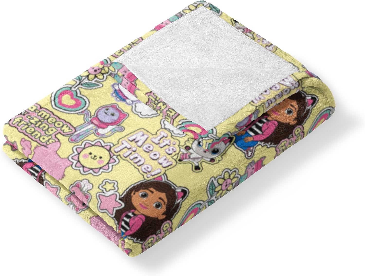 Northwest Universal Gabby's Dollhouse It's Meow Time Silk Touch Throw Blanket, 40x50 inches
