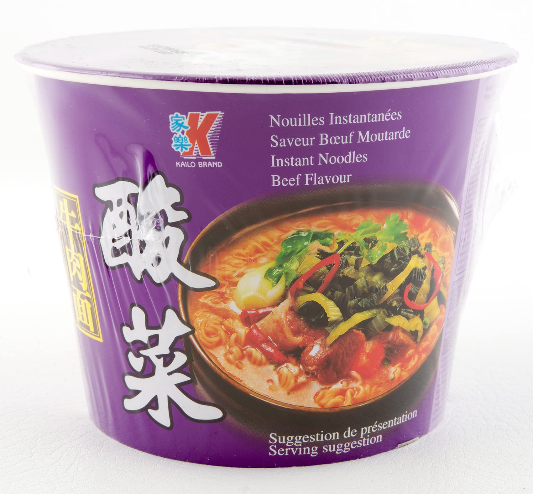 Fideos instantáneos Kailo en cuenco de 120 g – Lote de 12 cuencos – Envío Gratis a Francia – Envío desde Francia por la sté Bo Time (carne de res mostaca)