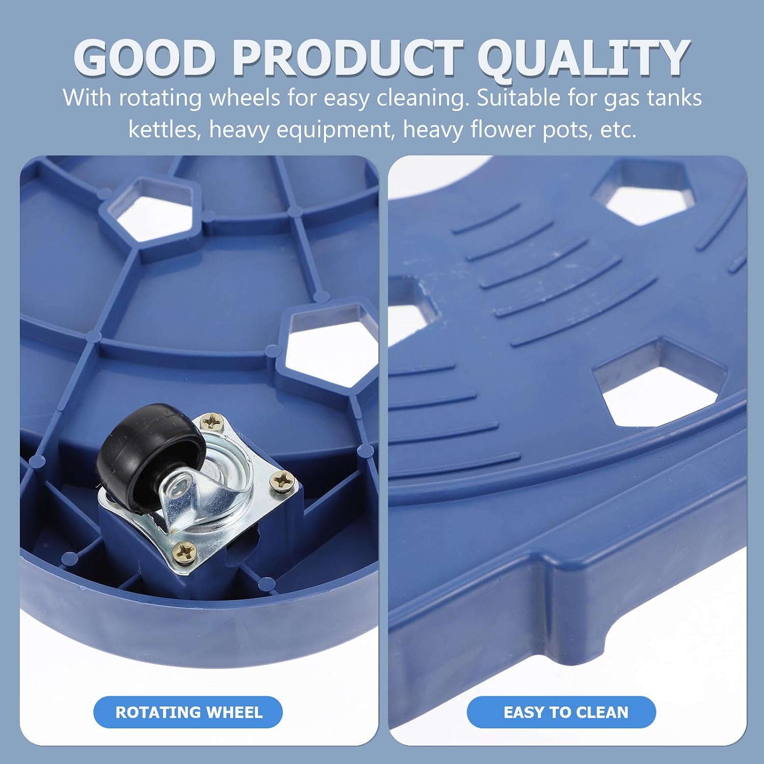 Mobile Tank Holder with Swivel Wheels and Strong Load-Bearing Capacity, Stainless Steel and Plastic Kitchen Storage Cart for Tanks and Water Bottles, Tool-Free