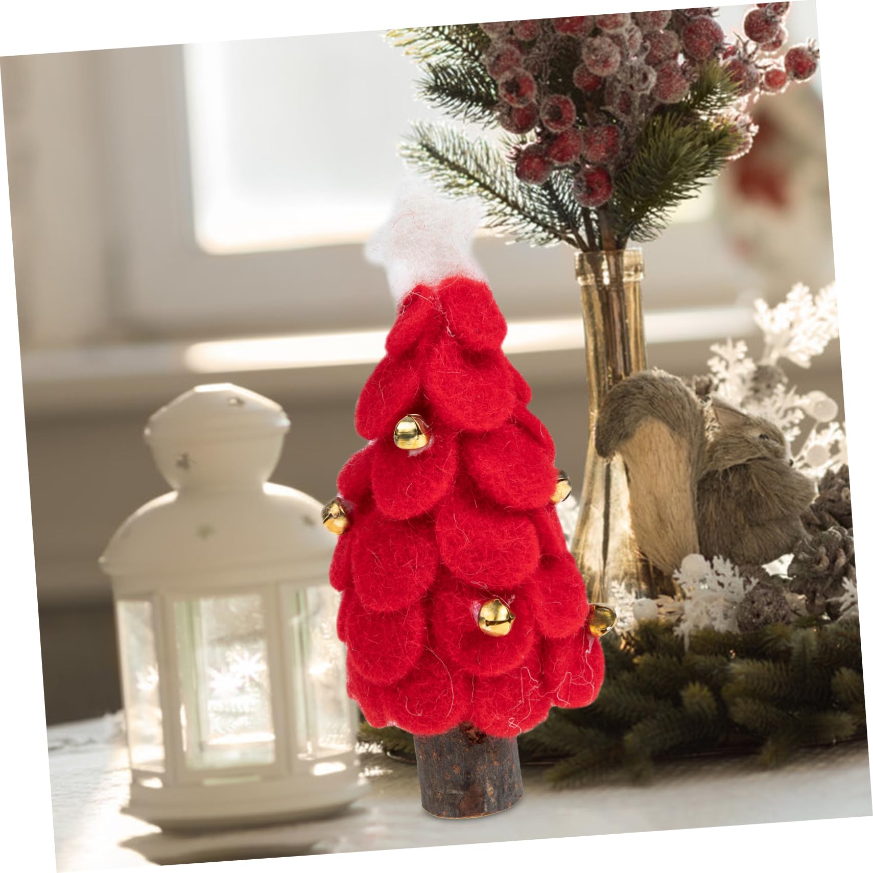 TOPBATHY 4 Pezzi Di Decorazioni Natalizie in Miniatura in Feltro Per Lalbero Di Natale Per Decorazioni Da Festa