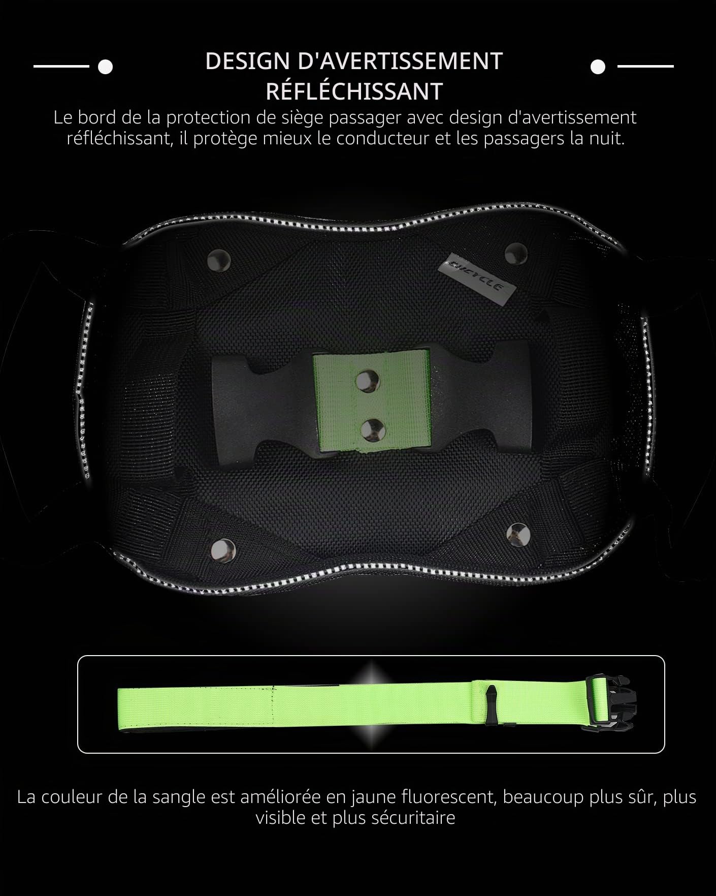 Poignées de passager de moto, ceintures de sécurité et harnais pour bateaux à moteur, sangles rénales pour moto Grip