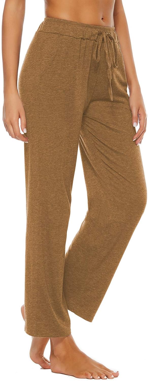 BATHRINS Womens Comfy Lounge Pants Loose Yoga Pants Drawstring Soft Pajama Pants with Pockets