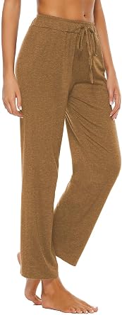 BATHRINS Womens Comfy Lounge Pants Loose Yoga Pants Drawstring Soft Pajama Pants with Pockets