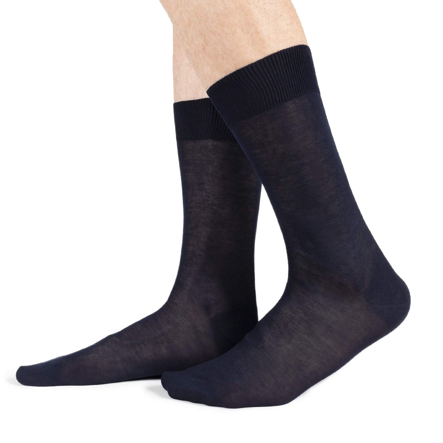 CioccaFilo Scozia thin Cotton Men's Crew Dress Socks - 5 Pairs - Made in Italy