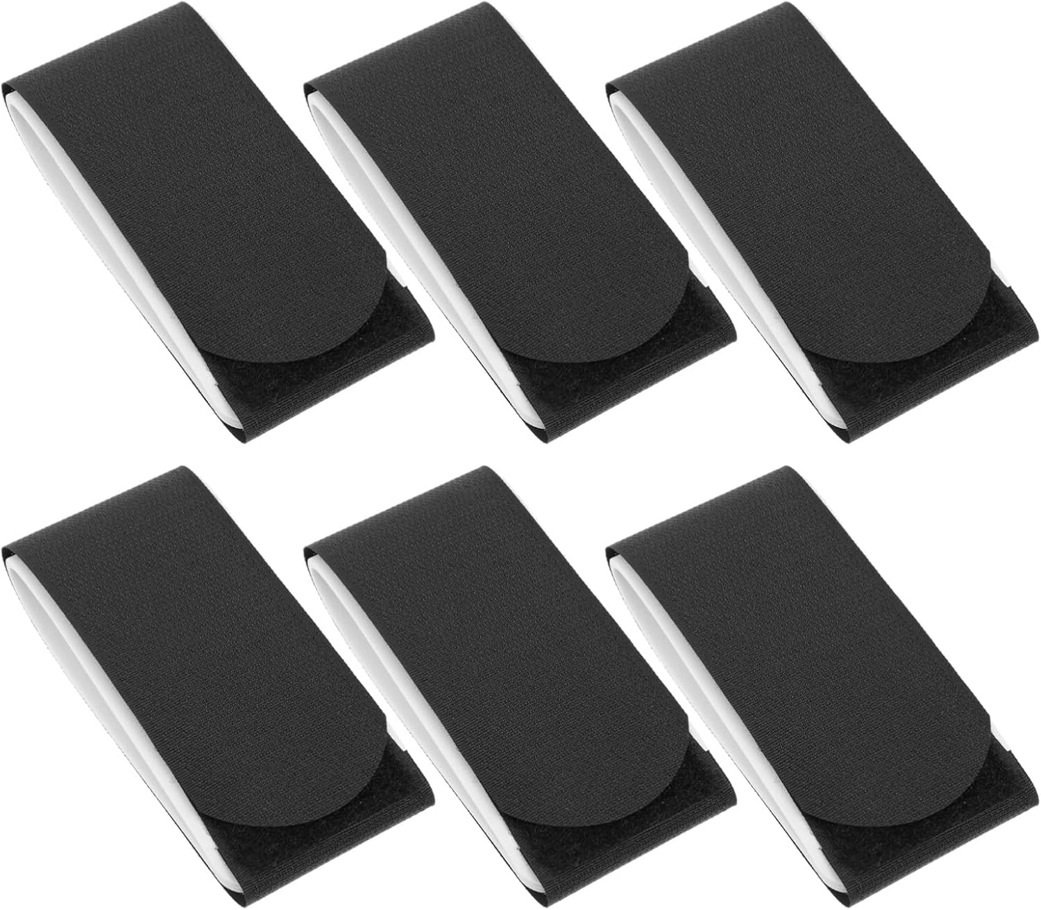 BESPORTBLE 6Pcs Snowboard Fixing Straps Durable Sledge Carrier Bands for Secure Ski Transport Lightweight Abrasion Resistant Accessories for Skiing Boards Black