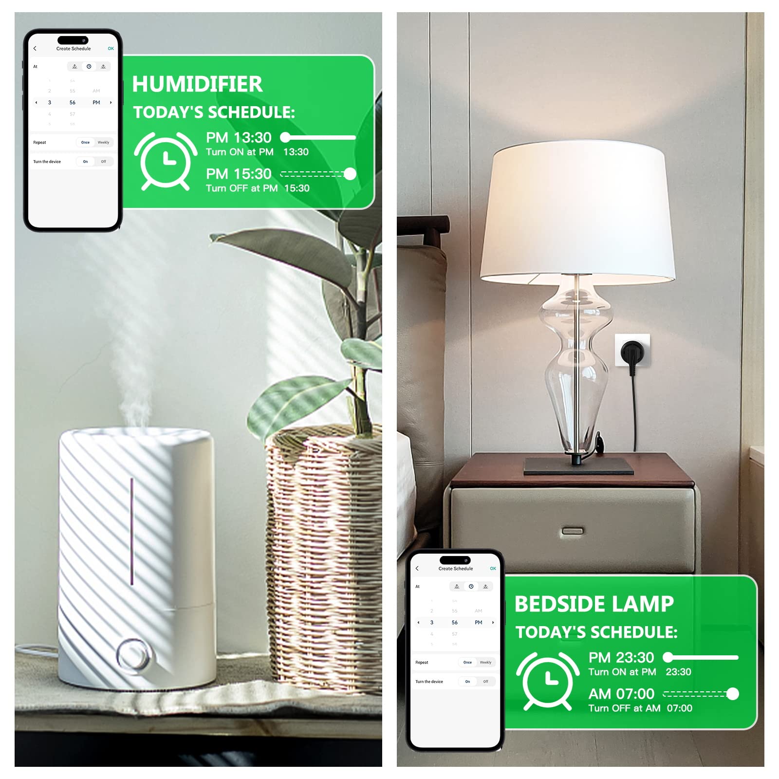 Wlan Steckdose mit Strommessung Steckdose,GreenSun Wlan Steckdose,Mini Alexa Smart Steckdose,Wifi Steckdose Stromzähler Stromverbrauchsmesser Steckdose Zeitschaltuhr Sprachsteuerung mit Alexa 4PCs
