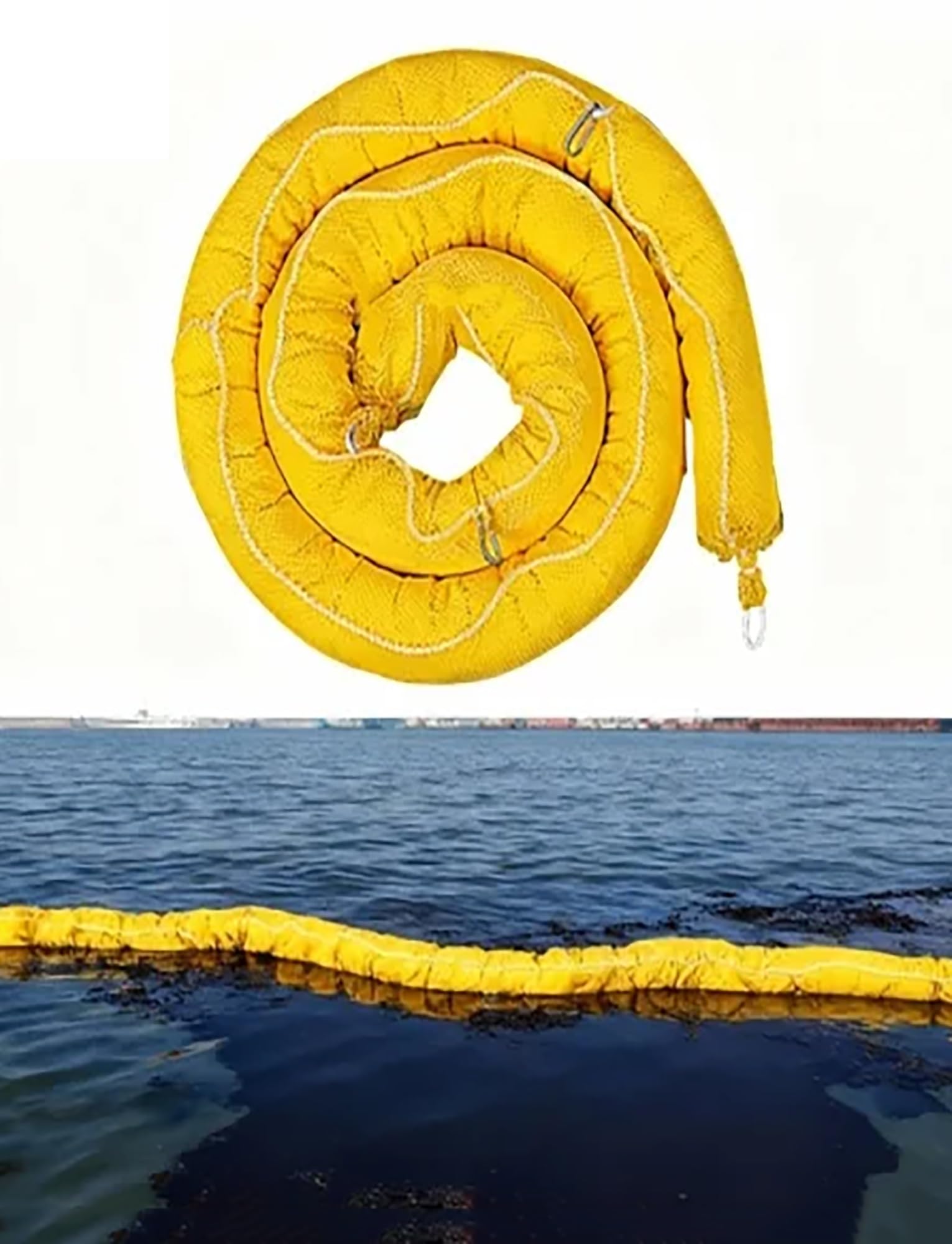Barreras de contención de derrames de petróleo, Barrera Absorbente de petróleo de Alta Resistencia - Productos industriales para la Limpieza de derrames de petróleo Marinos | Absorbedor de a