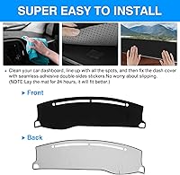 Vista 5 de Autorder Cubierta de salpicadero con tapete para Hyundai Genesis Sedán 4 puertas 2008-2012 2013 2014 Accesorios Cubierta de salpicadero