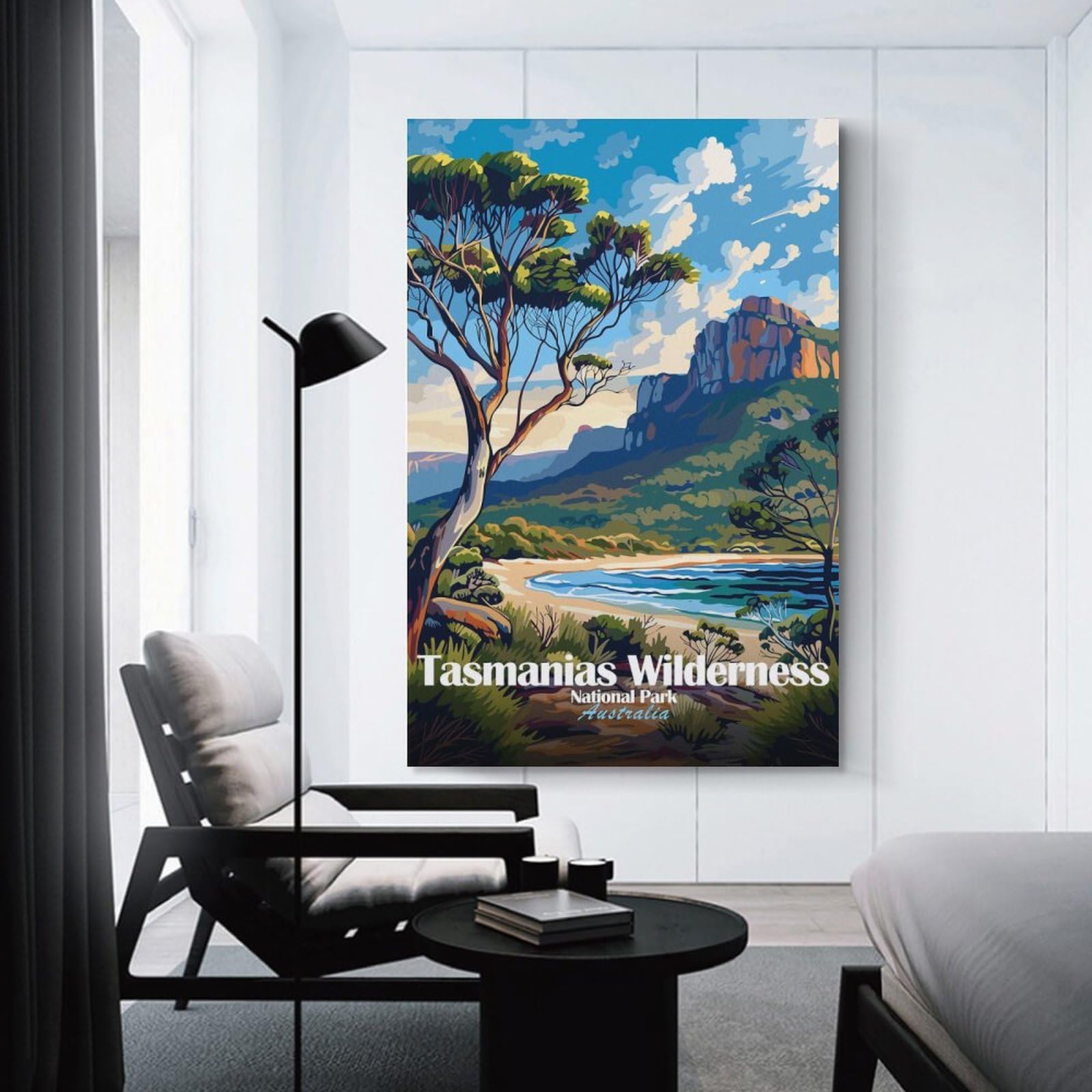 Junmoney Tasmanian Wilderness National Park Australia Wall Art Print 08x12inch(20x30cm), for Art Walls, Layered Displays Or Homes, Wall Decor Suited to Curated Displays