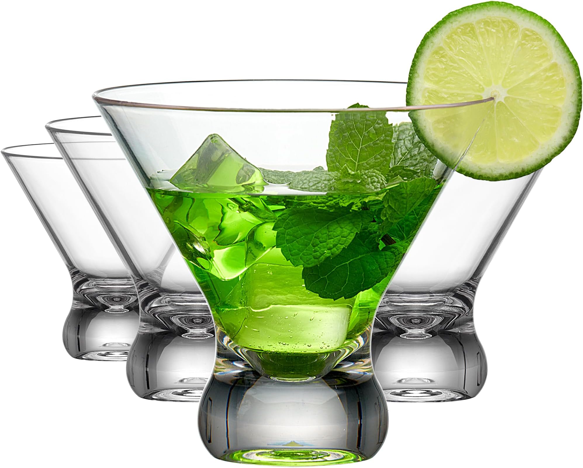 Youngever 6 Pack Plastic Martini Glasses, 10 Ounce