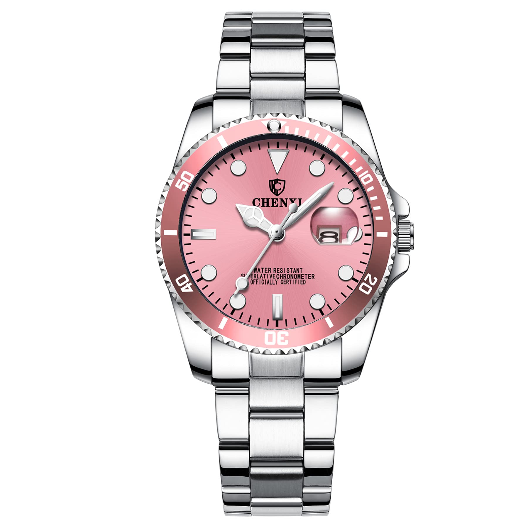 JewelryWe Damenuhr Elastische Uhr mit Pulsberechnung: 12/24H