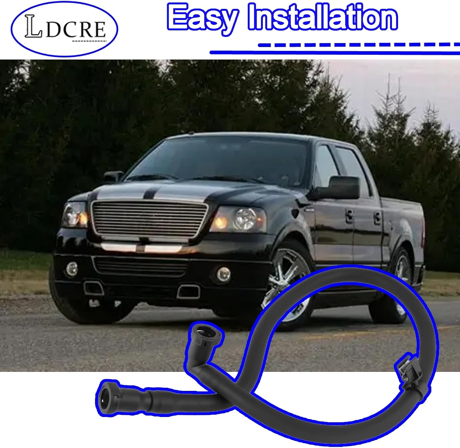 Fuel Vapor Vacuum Tube 5L3Z-9D289-A for 2005-2008 Ford F150 Expedition Lincoln Navigator Mark LT 5.4L Engine EVAP Hose Replacement