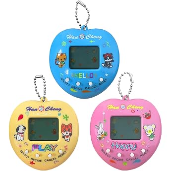 Elektronische Haustier Spielmaschine 3 St ck Tragbares Haustierspielzeug Handheld Virtuelle Haustiere Spielzeug mit Schl sselbund Interaktives Digitales Spielzeug f r Erwachsene und Kinder