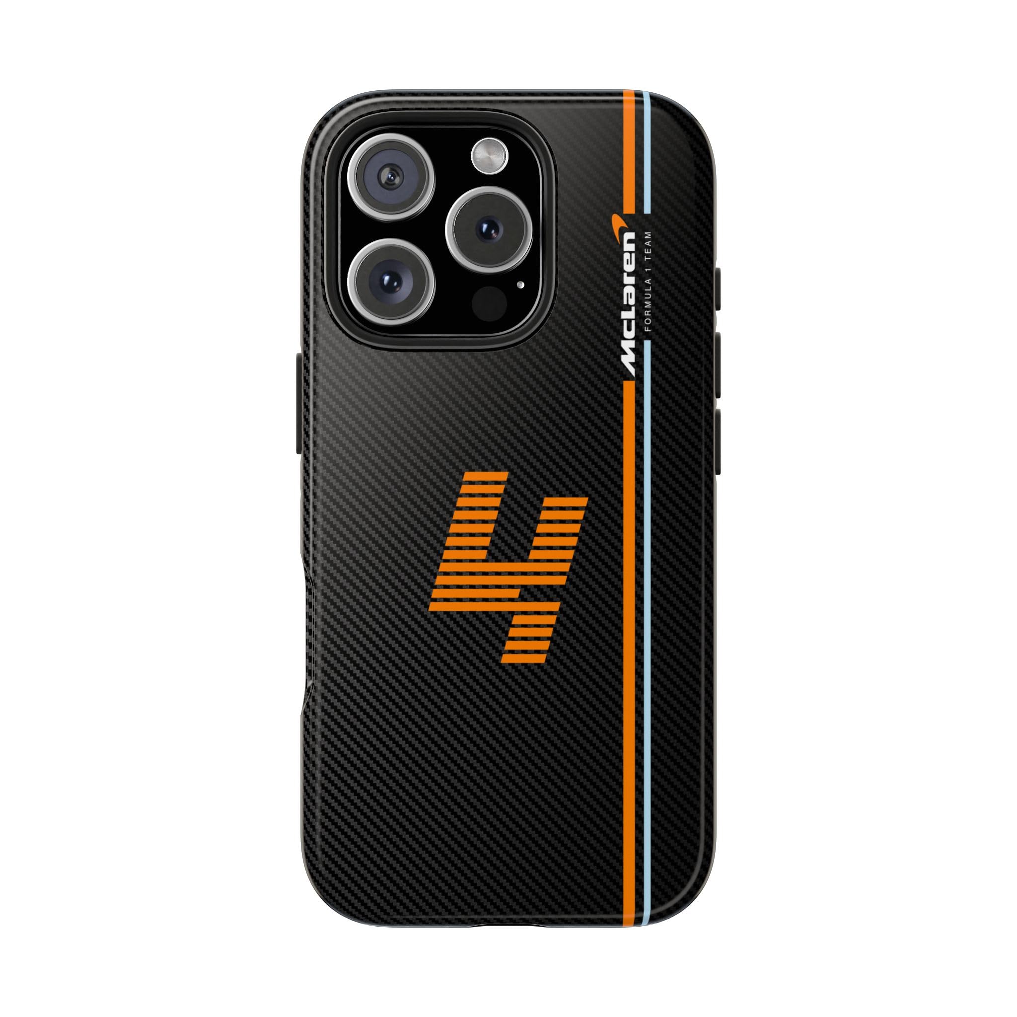 Racing-Inspired Carbon Fiber-Style Tough Phone Case Compatible with iPhone 17, 16, 15, 14, 13, 12, 11, X Series