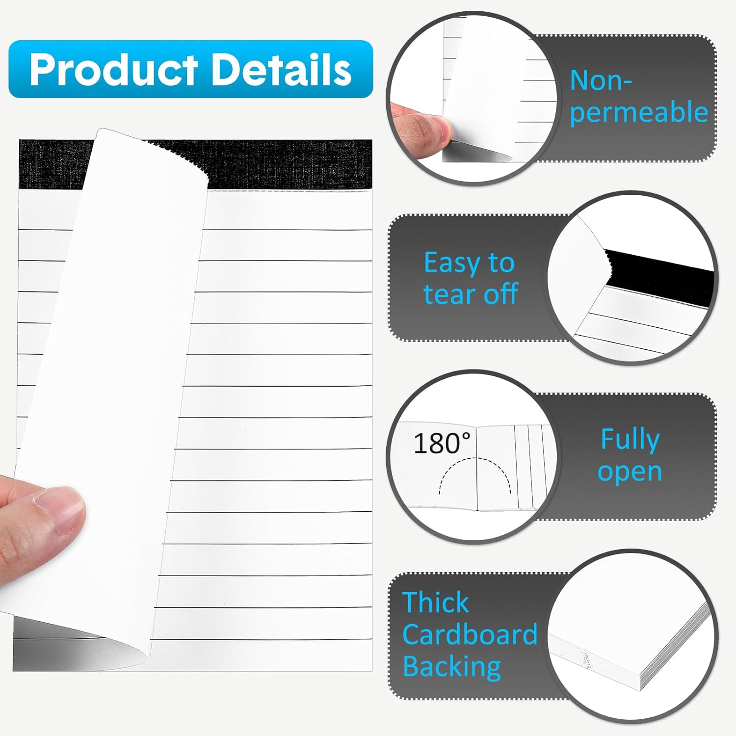 PerKoop 100 Pack Small Note Pads Refills 4 x 6 Inch Notepads Mini Lined Memo Pads with 30 Sheets in Each Notepads for Office College School Supplies