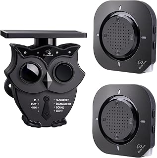 Driveway Alarm Systems Weatherproof Outdoor Motion Detector & Sensor with120dB Siren, Sound and Light Alert Systems Makes it Easy to Monitor & Protect Outdoor/Indoor Property(2R1S)