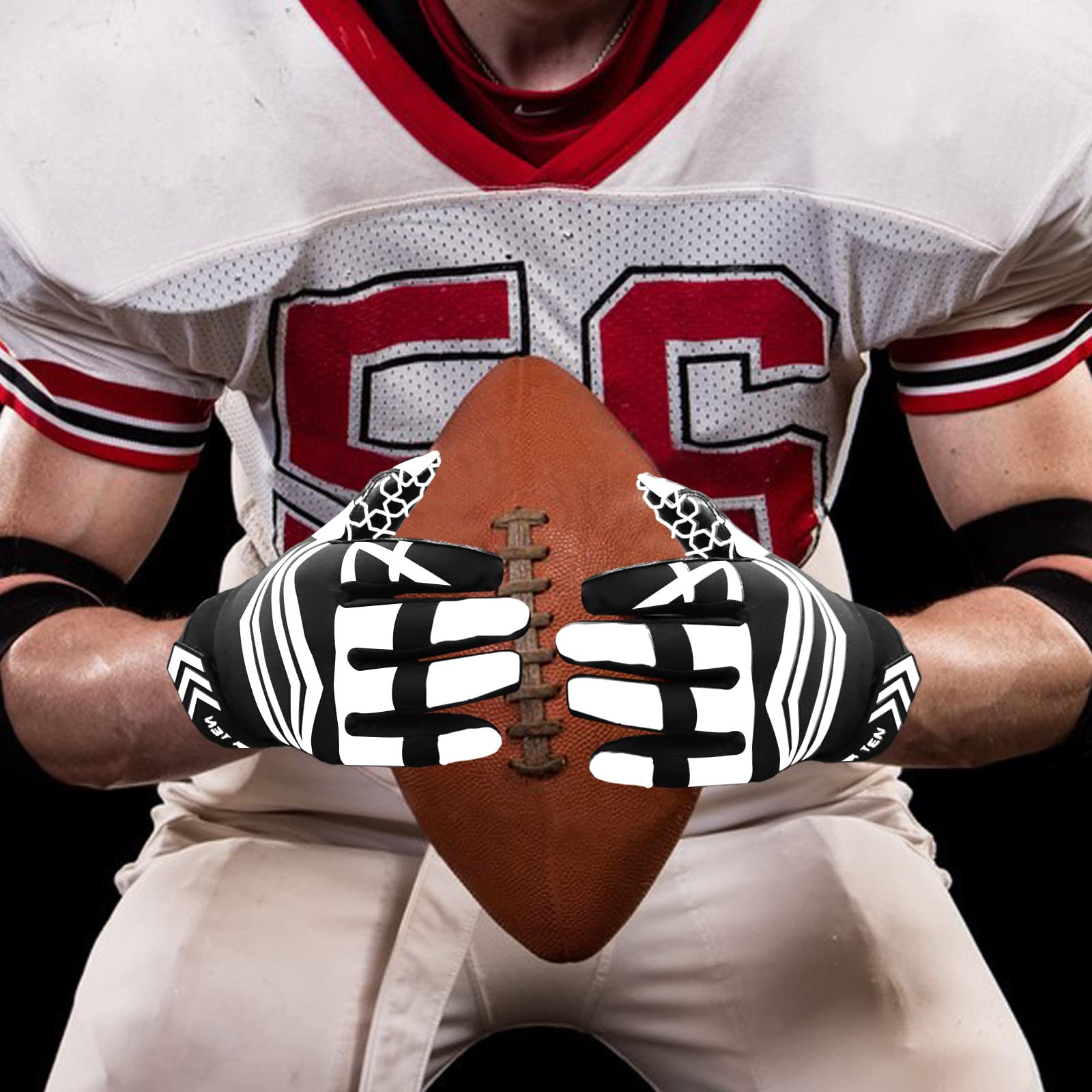 American Football Handschuhe Erwachsener Jugend Herren Gloves Receiver Empfänger Handschuhe Ultra Stick für Sport Fußball