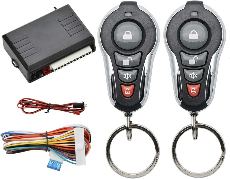 Universal Remote Control Central Locking Kit MASO Car Door Lock with Contorl Box + 2 Replacement Remote Contorl