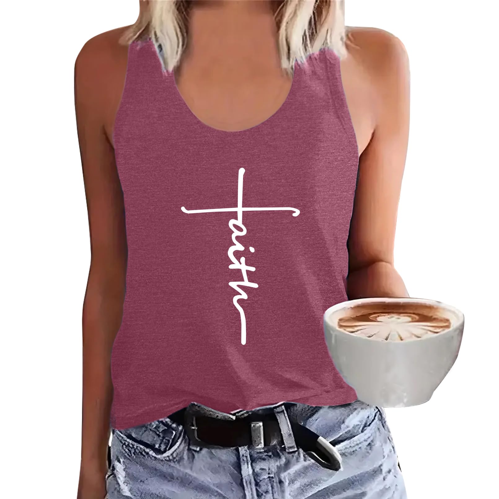 BLACKMYTH Women Summer Graphic Cami Tank Flowy Fit Tank Tops