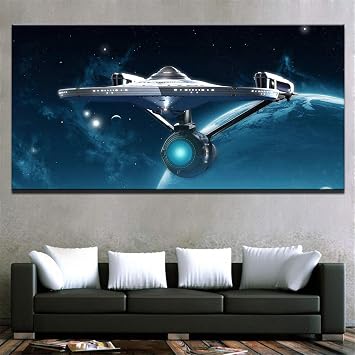 ملصقات NATVVA ديكور المنزل للفنون الحية مطبوعات HD غرفة المعيشة 1 قطع Star Paintings Movie Enterprise Pictures No Frame