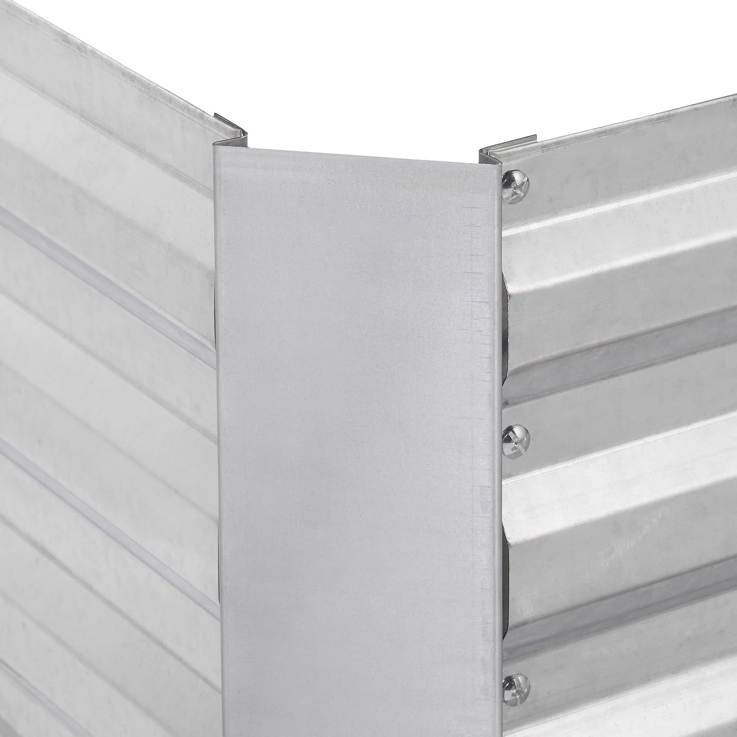 Relaxdays Raised Bed Galvanised Metal for Flowers, Plants & Vegetables, H x W x D: 30 x 120 x 90 cm, Square Plant Bed, Silver
