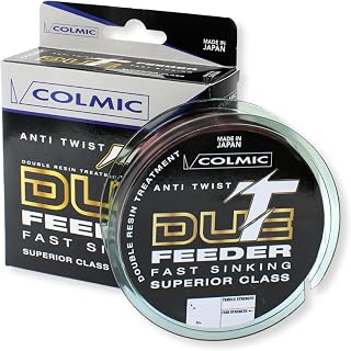 Colmic T-DUE Feeder Fast Sinking – Monofilamento de pesca fabricado en Japón para Feeder – Anti Twist, hundimiento rápido, resina fluorada, alta sensibilidad – Bobina 150 m/300 m/600 m