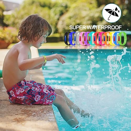 Miniatura 5 de Paquete de 12 pulseras repelentes de mosquitos, bandas repelentes de mosquitos envueltas individualmente para niños y adultos, pulseras repelentes