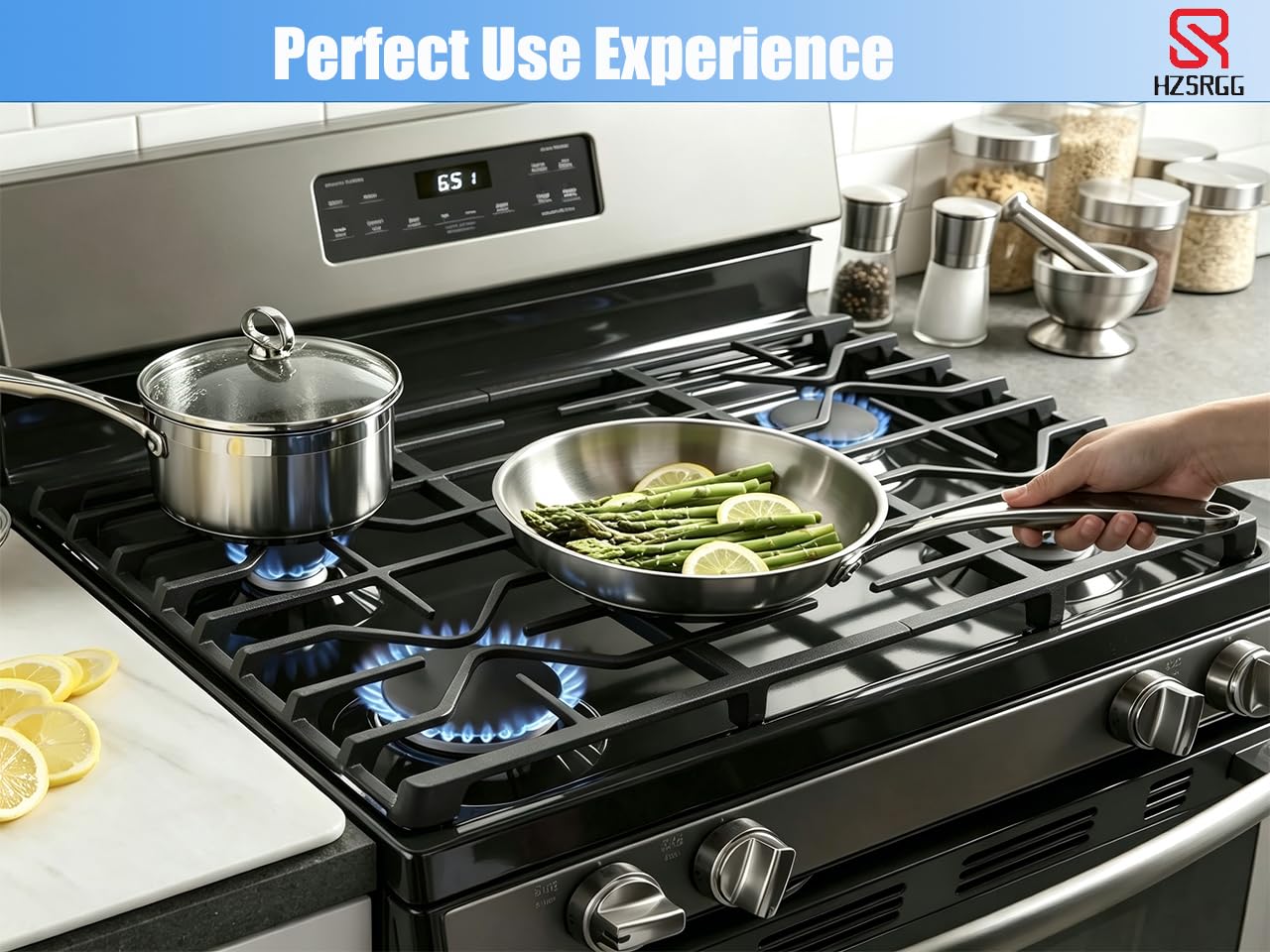 WB03X24818 Gas Stove Knobs Replacement for GE, 5 Pack Stove Knobs Replacements Compatible with GE Gas Range Cooktop Oven Knobs, Fits JGB700SEJ4SS JGB735SP1SS & More Models