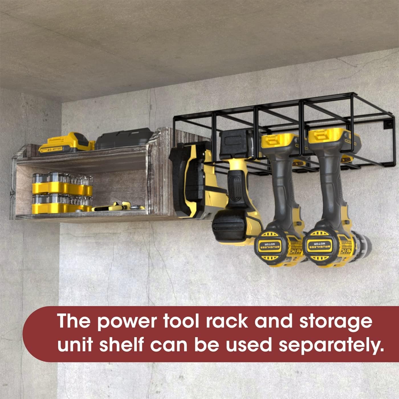 Chеареѕt 🛒 J JACKCUBE DESIGN Power Tool Organizer and Storage, Drill Holder Wall Mount Charging Station Garage Storage Cabinets - MK681A (Rustic Wood) Bеѕt Dеаl 🛒 J JACKCUBE DESIGN Power Tool Organizer and Storage, Drill Holder Wall Mount Charging Station Garage Storage Cabinets - MK681A (Rustic Wood)