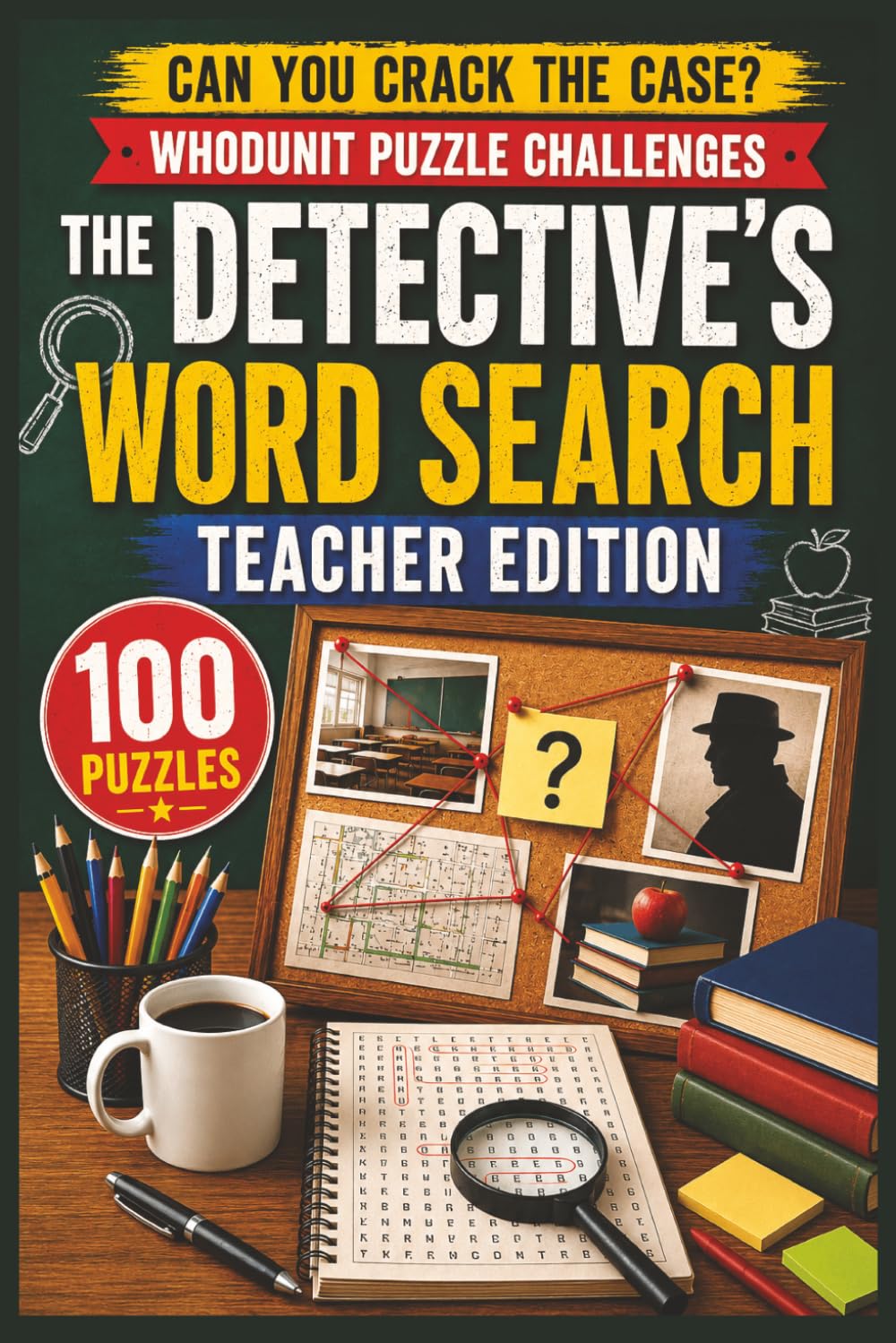 The Detective's Word Search: Teacher Edition: 100 Whodunit Puzzle Cases for Educators . Find the Clues, Name the Suspect, Crack the Crime (Whodunit Word Search Puzzles)