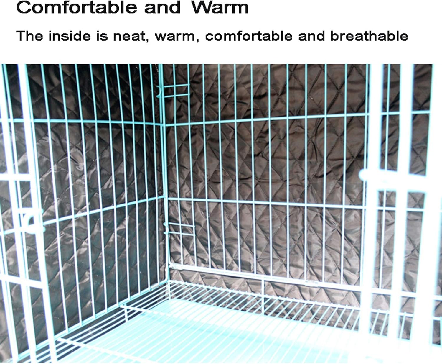 STTC Dog Crate Cover, Waterproof Dog Cage Cover for Wire Crates Outdoor Pet Kennel Crate Cover Kennel Accessories, Easy to Put On Take Off and Adjust,XL