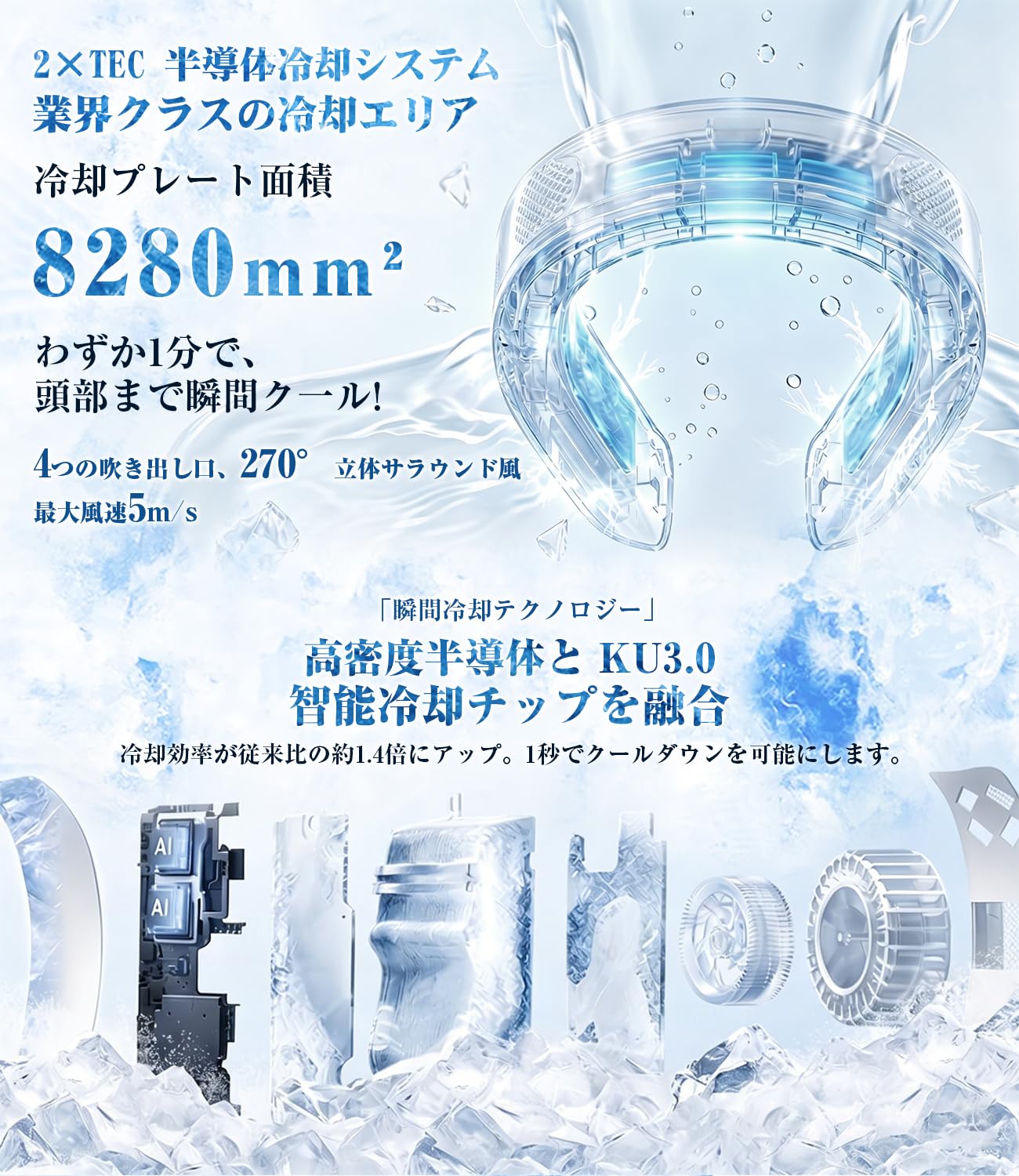 Amazon | 【「家電批評」掲載モデル 次世代型ネッククーラー 1秒で瞬間 