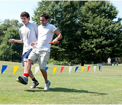 Miniatura 2 de Hooqict 6 bandas de carreras de 3 patas para niños y adultos, cumpleaños, carnaval, fiesta, día de campo, al aire libre, relevo de tres patas,
