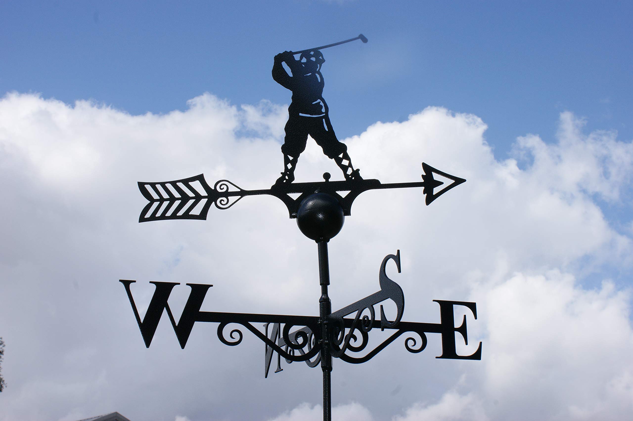 Fairy With Flower Hanging Basket Holder - Steel - 33 cm Height - Black