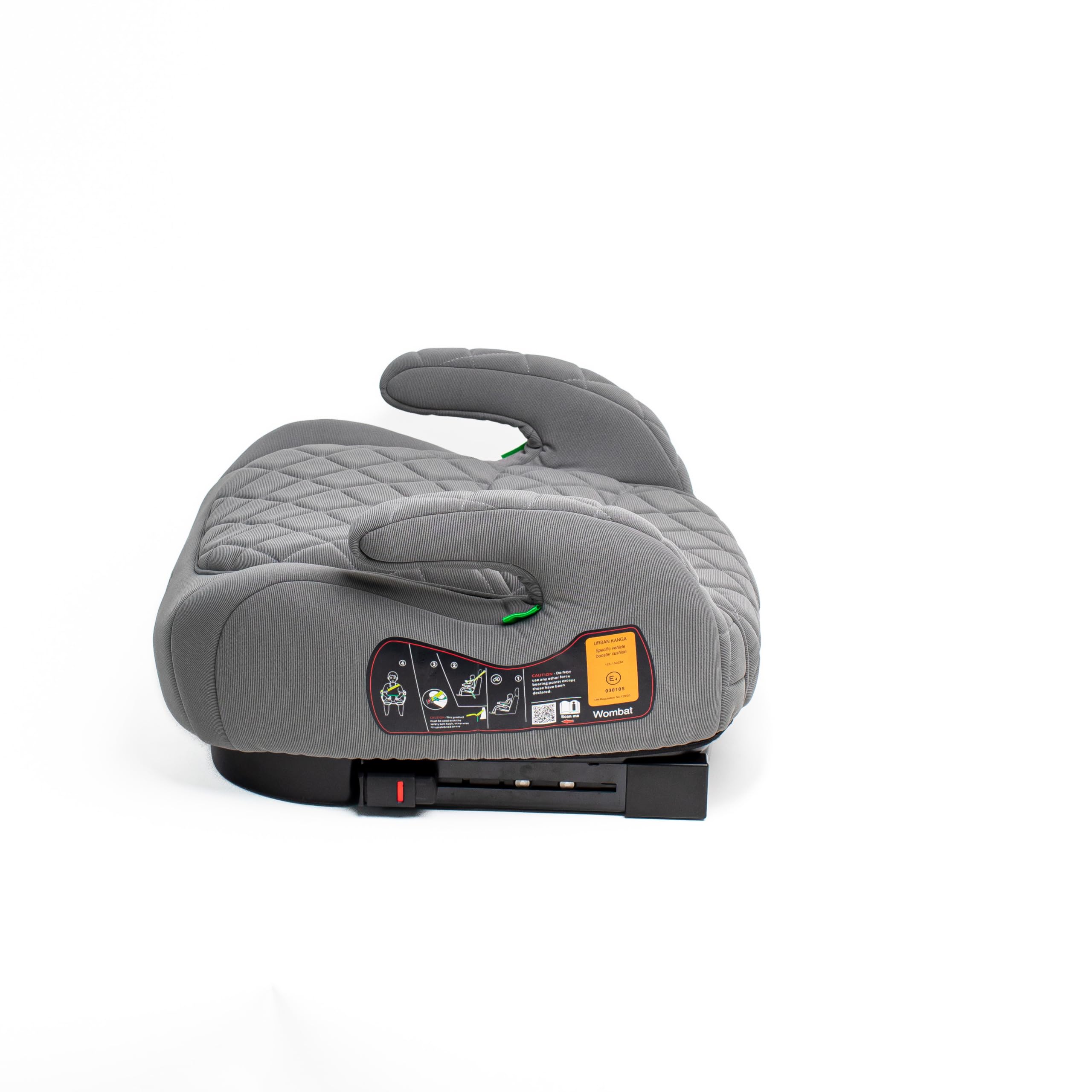 Urban Kanga Wombat Isofix podwyższenie fotelika samochodowego, 125-150 cm, grupa 3 (szare, pikowane)